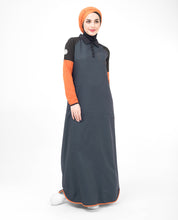 Orange Highlight Pique Jersey Jilbab