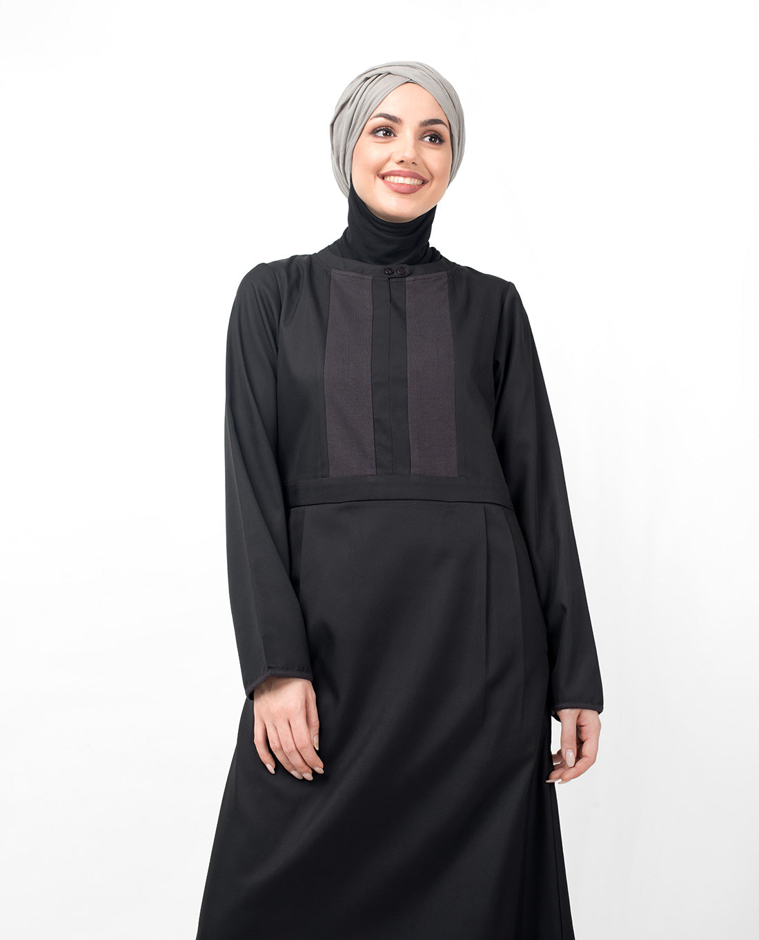 Double Pleat Skirt Black Abaya