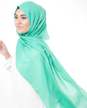 Vivid Green Cotton Voile Scarf