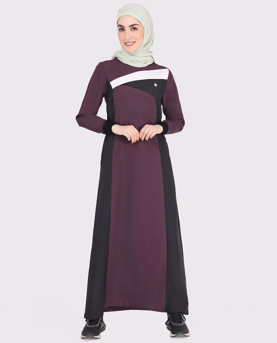 Dark Orchid Contrast Panel Jilbab