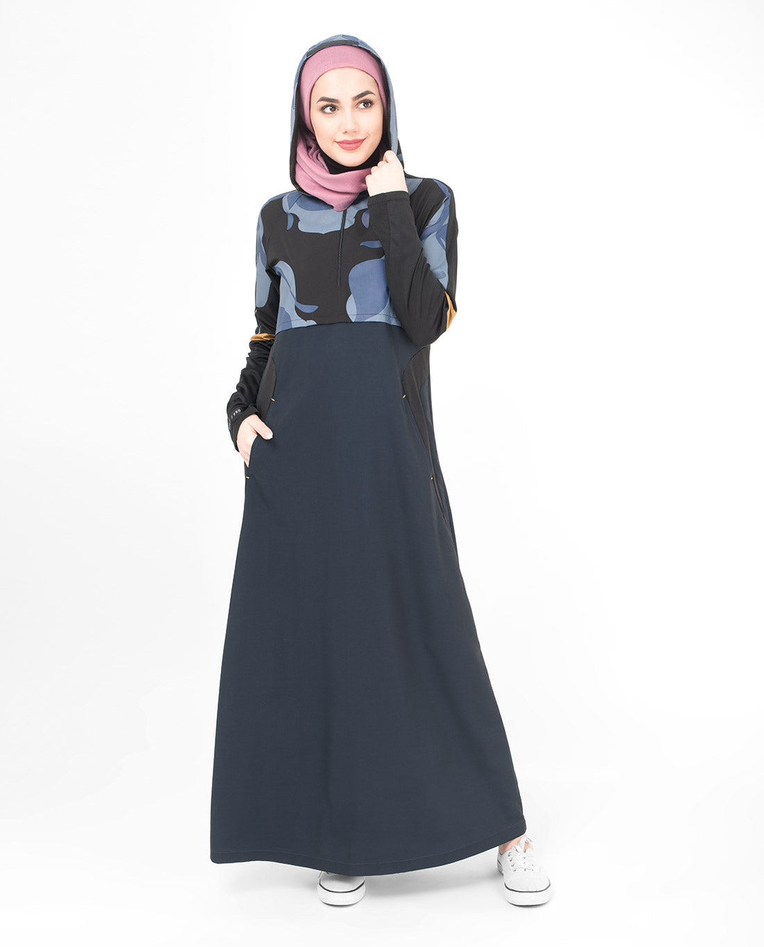 Blue Camo Hooded Jilbab