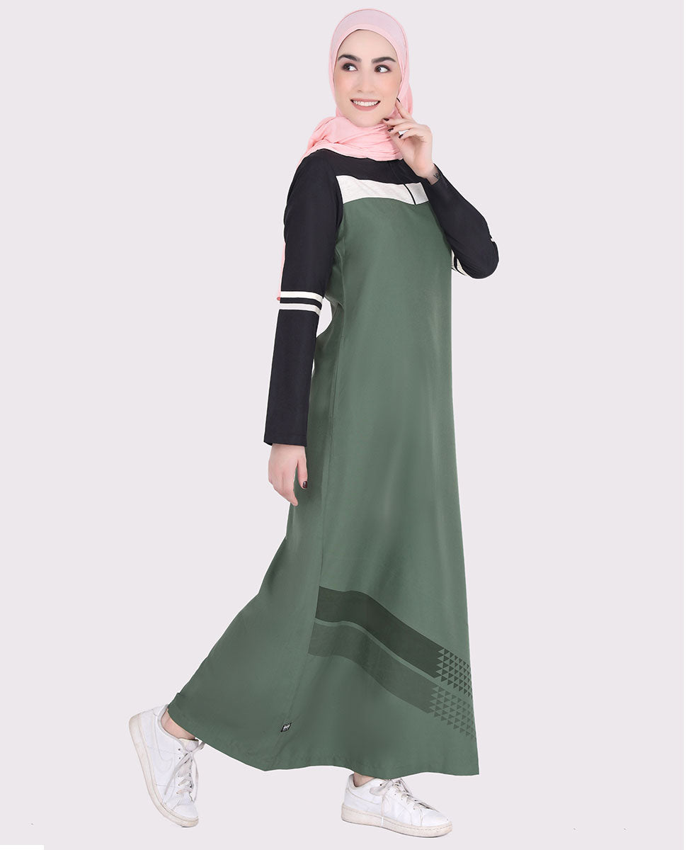 Fern Green Round Neck Jilbab