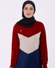 Colour Panel & Floral Print Jilbab