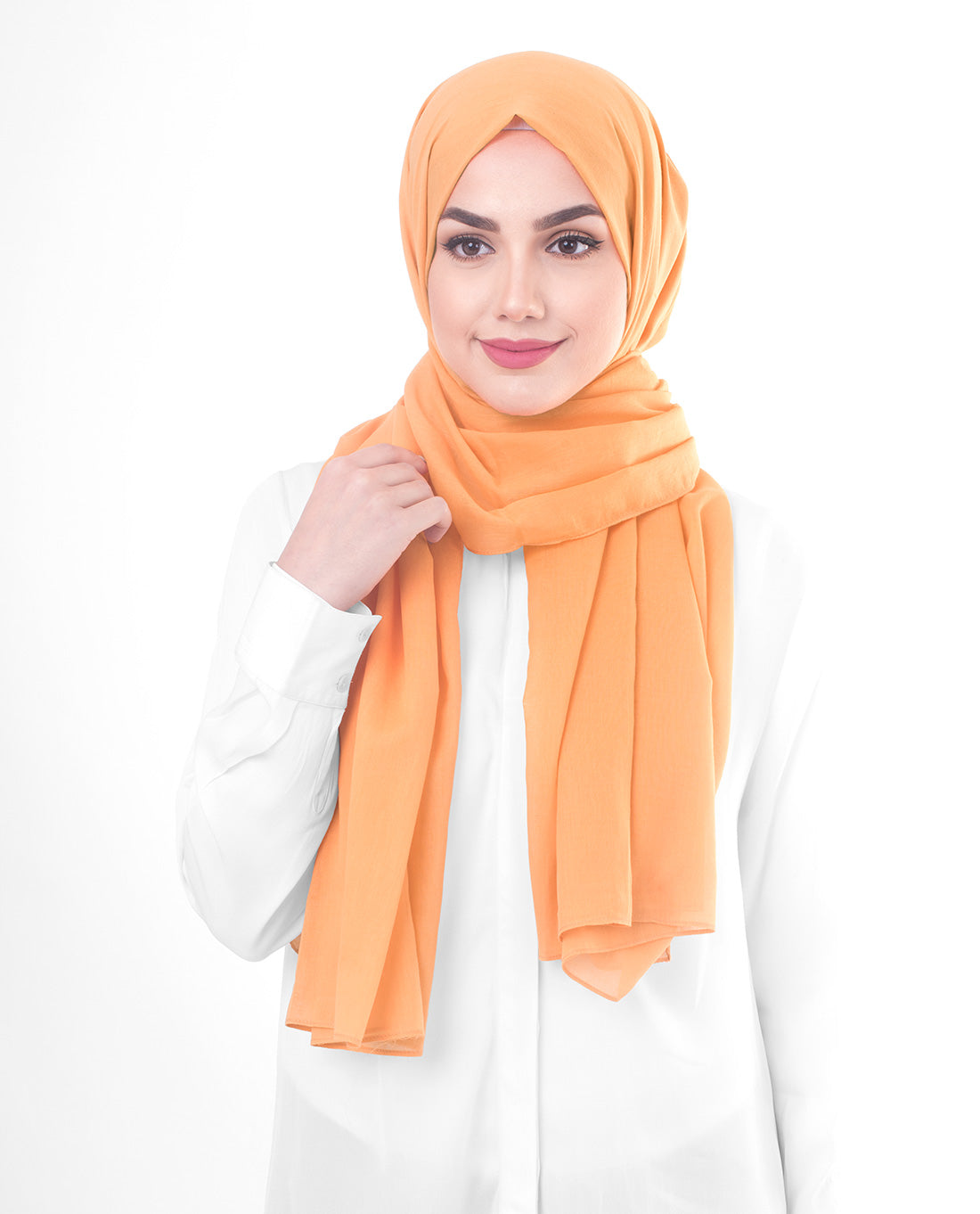 Tangerine Cotton Voile Scarf