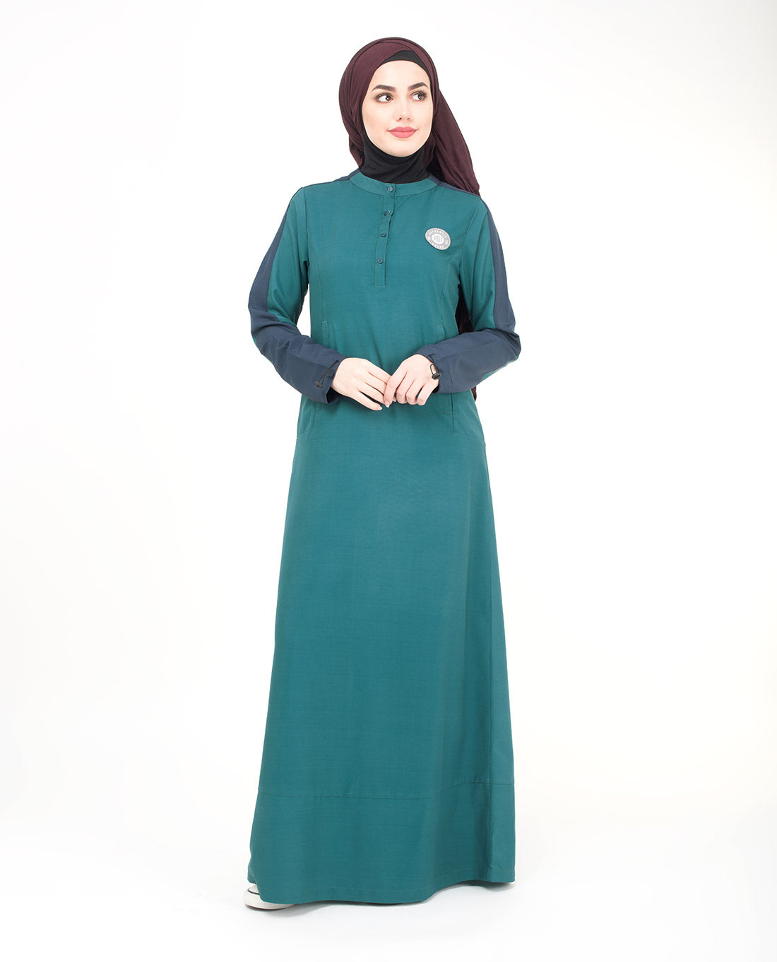 Green & Navy Casual Jilbab