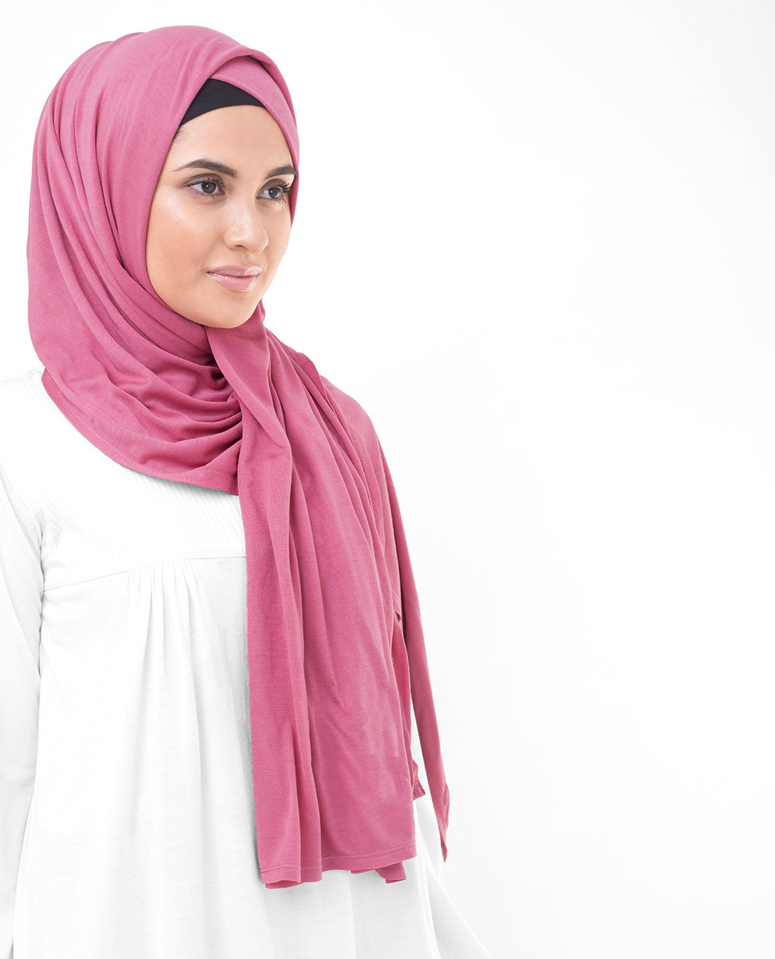 Honeysuckle Pink Viscose Jersey Scarf