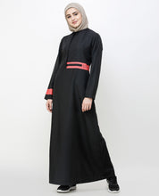 Off Center Black Placket Jilbab