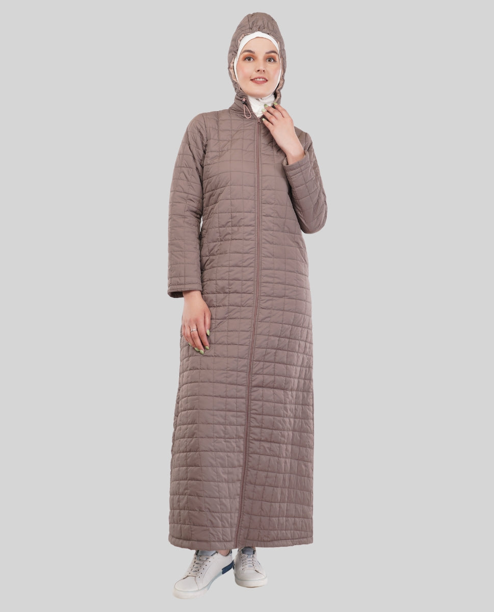 Urban Khaki Quilted Winter Jilbab