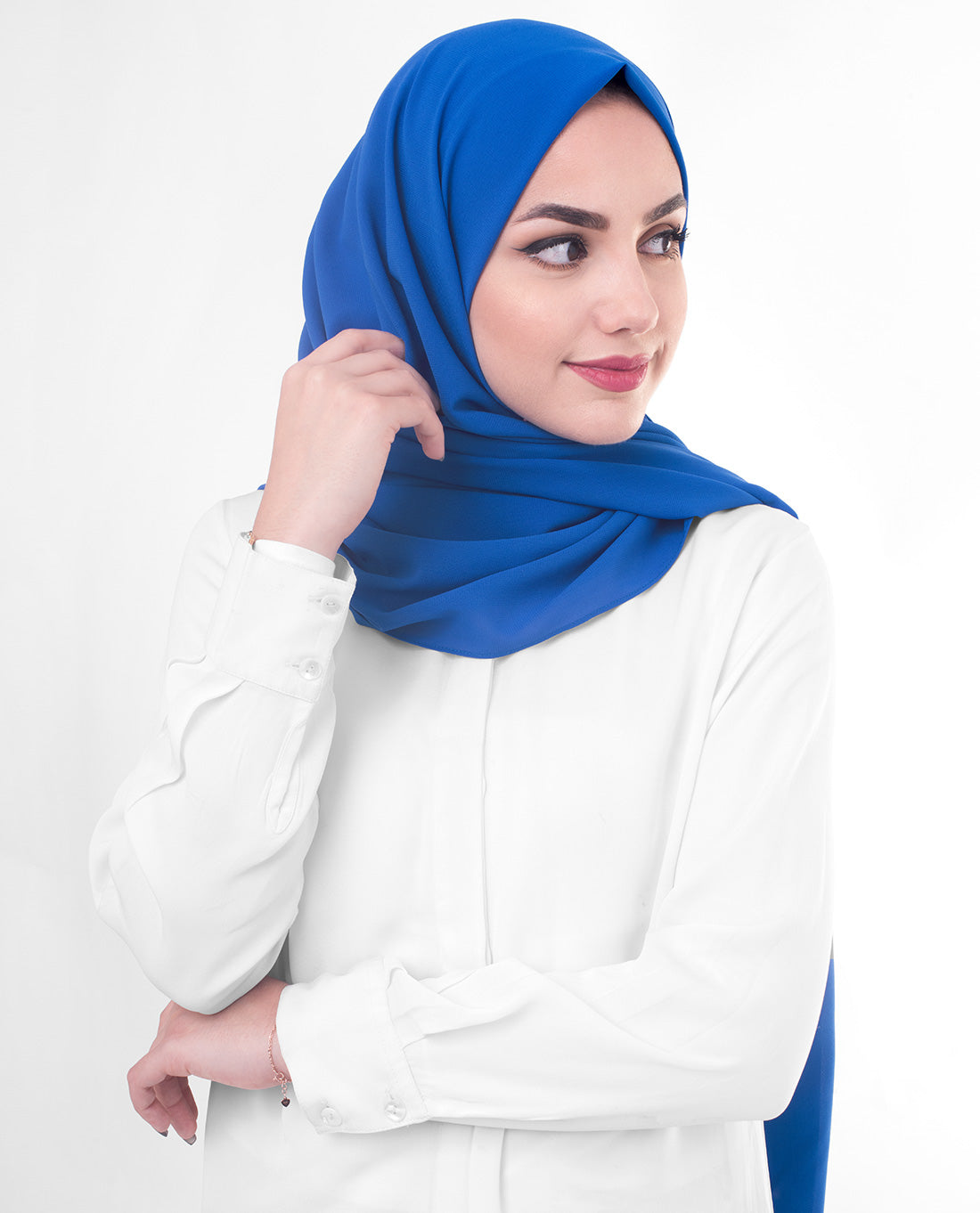 Princess Blue Poly Georgette Scarf