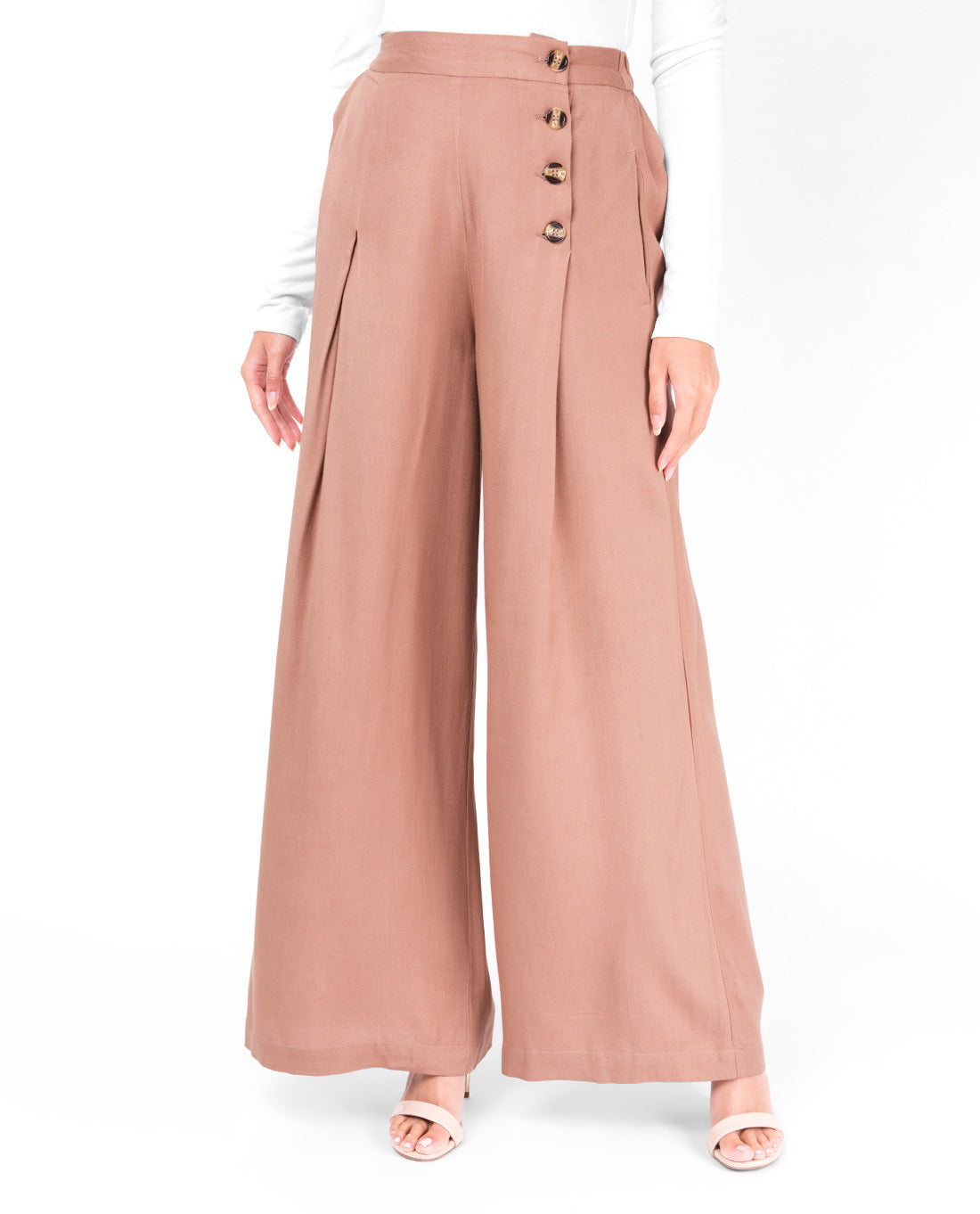 Tawny Birch Knife Pleat Trouser