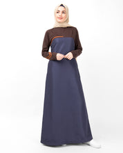 Graystone Blue Shoulder Opening Jilbab