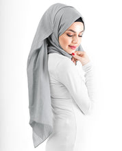 Ghost Grey Cotton Voile Scarf