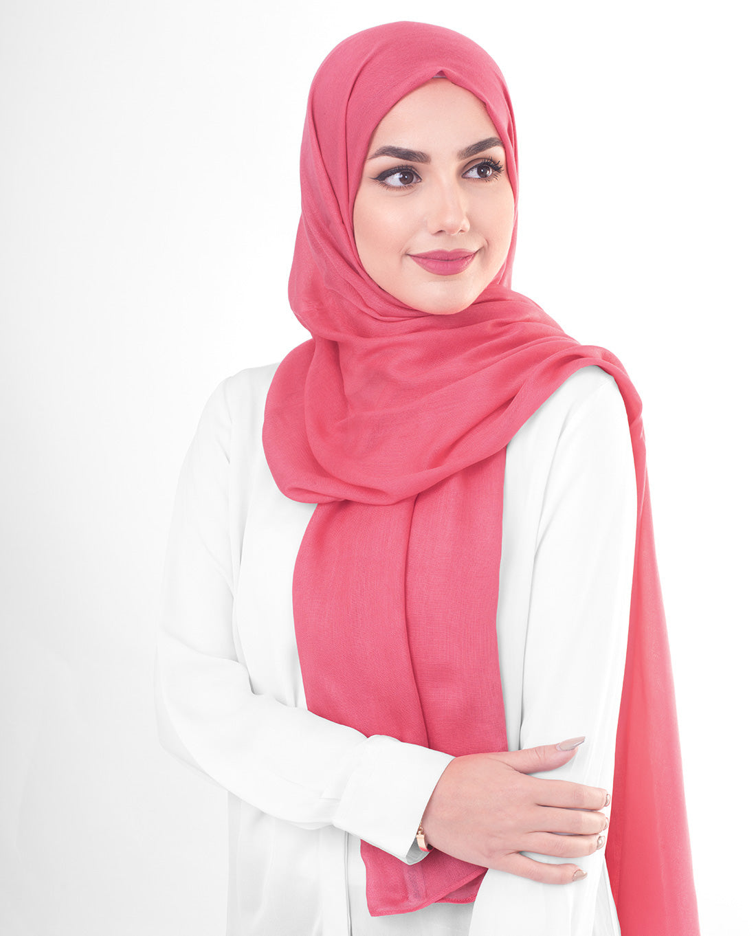 Paradise Pink Viscose Woven Scarf
