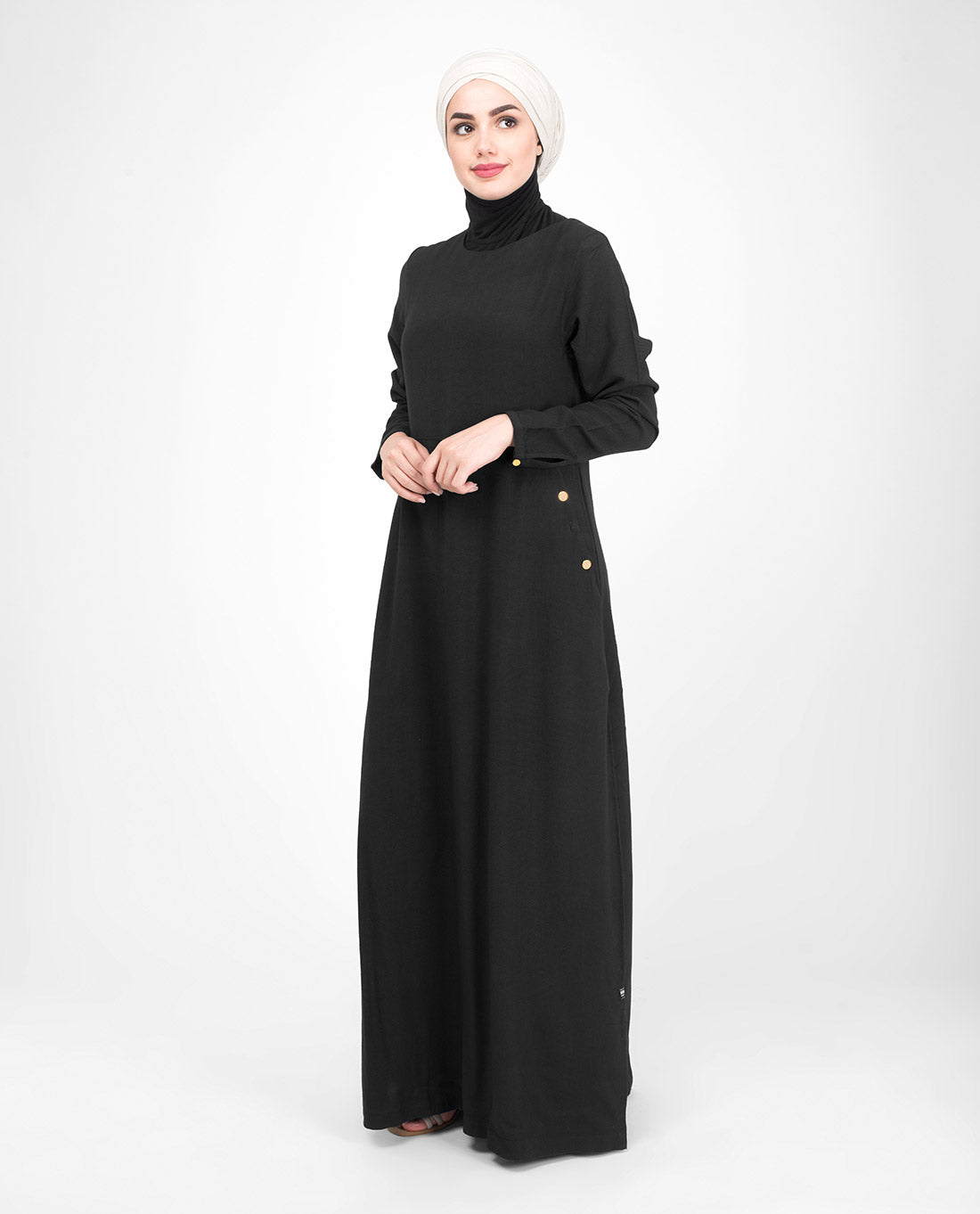 Cross Pocket Classic Black Jilbab