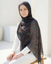 Midnight Paisley – Printed Georgette Hijab