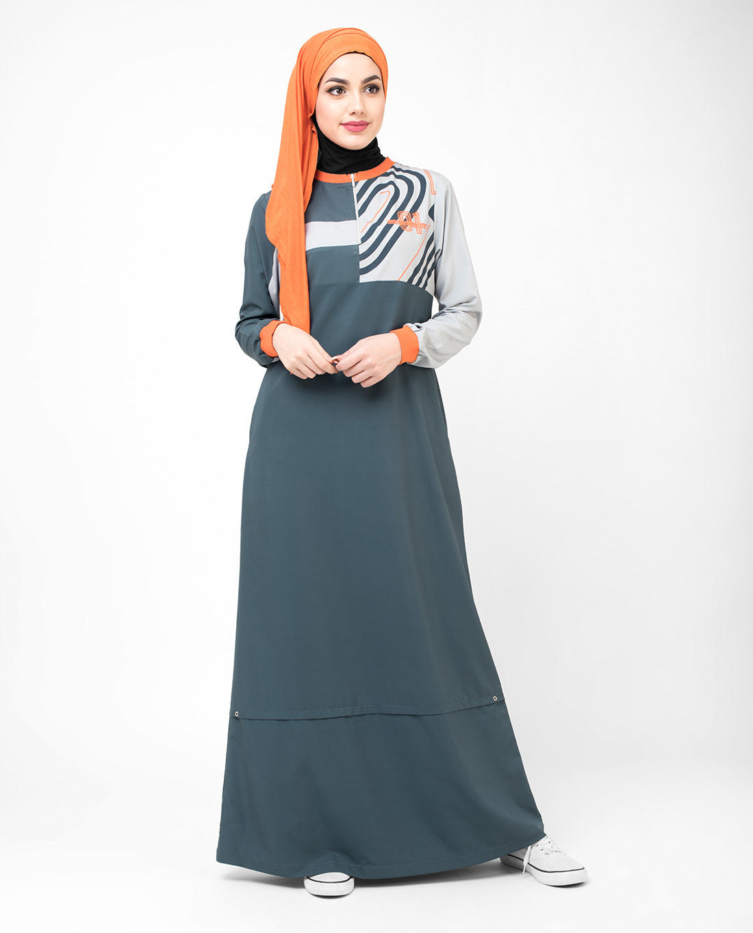 Dark Grey 01 Active Jilbab- 1WJBSRRZ0267B