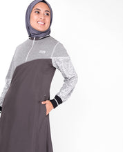 Grey Botanical Print Jilbab