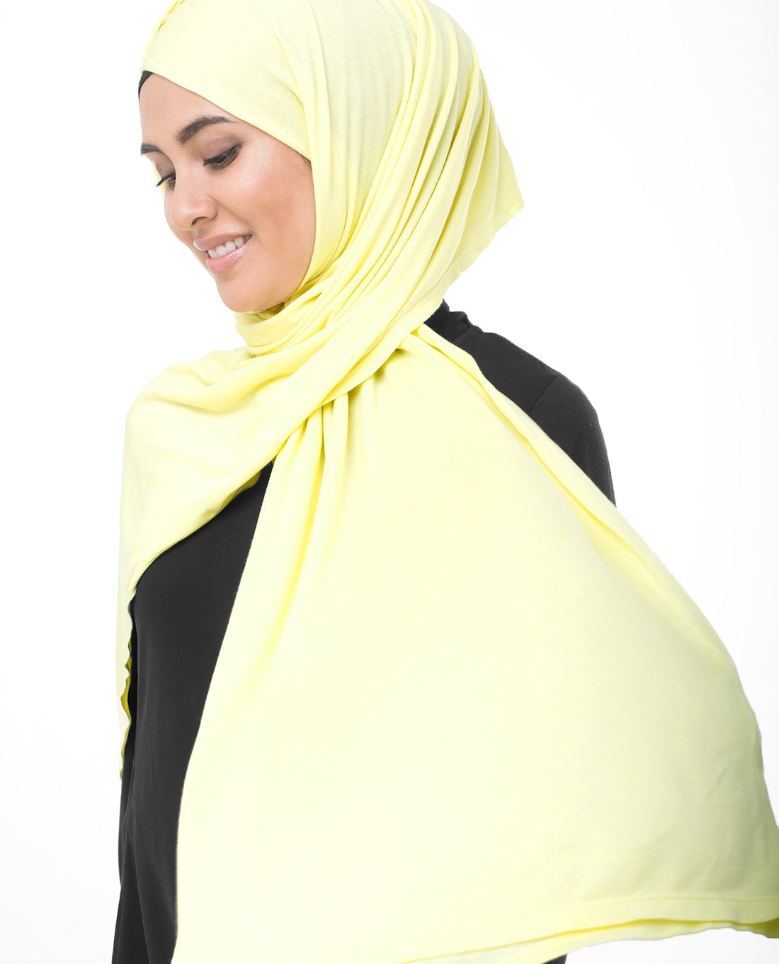 Tender Yellow Viscose Jersey Scarf