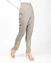 Gold Print Beige Trouser