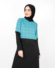 Blue Checkered Jilbab