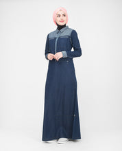 Utility Contrast Denim Jilbab