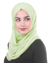 Lemon Grass Poly Chiffon Scarf