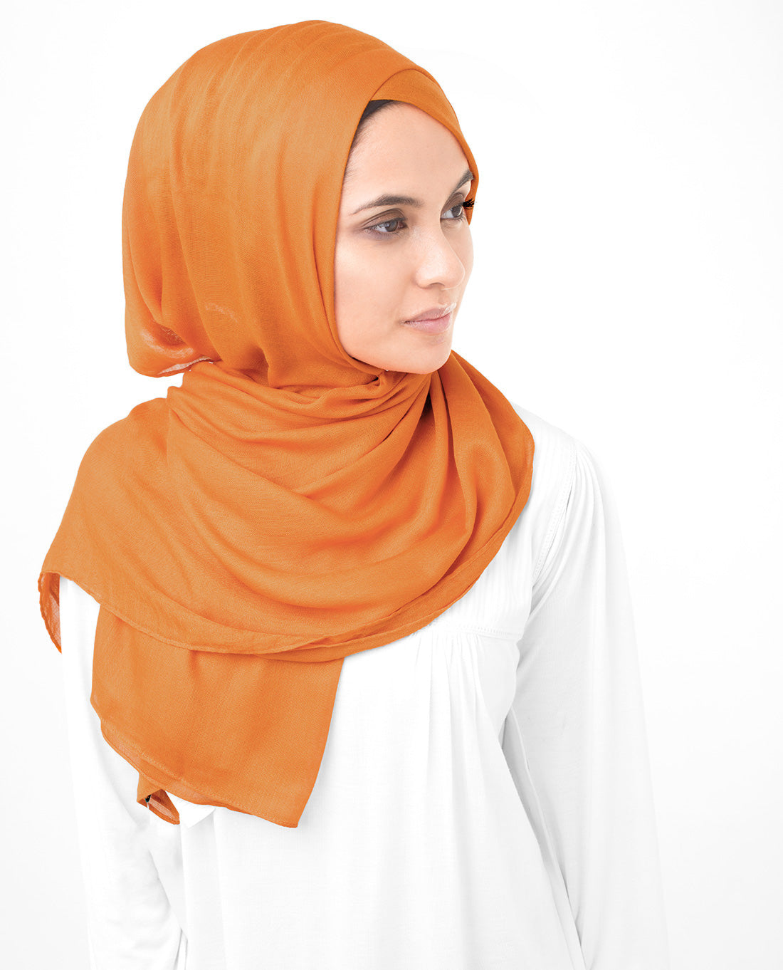 Orange Pepper Viscose Woven Scarf