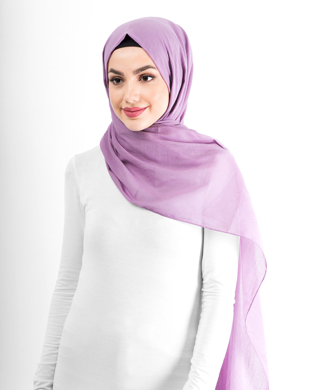 Dusty Lavender Cotton Voile Scarf