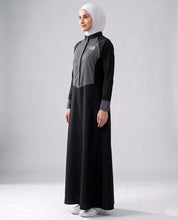 Black & Grey Contrast Jilbab