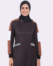 Dark Brown Collared Jilbab