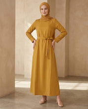 Classic Mustard Elegance Abaya
