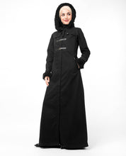 Buckle Strap Black Hooded Jilbab