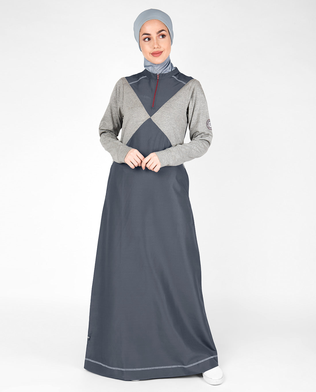 Grey Diamond Melange Jilbab