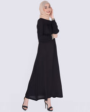 Midnight Black Embroidered Abaya