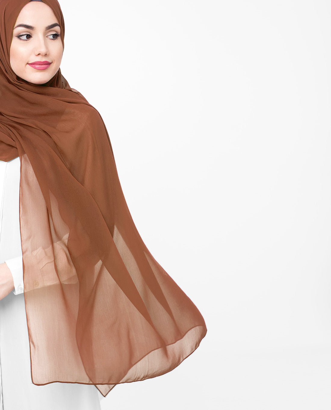 Glazed Ginger Poly Chiffon Scarf