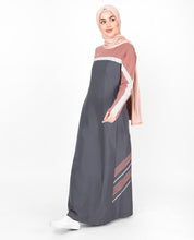 Rabbit Grey Side Print Jilbab