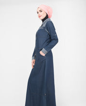 Utility Contrast Denim Jilbab