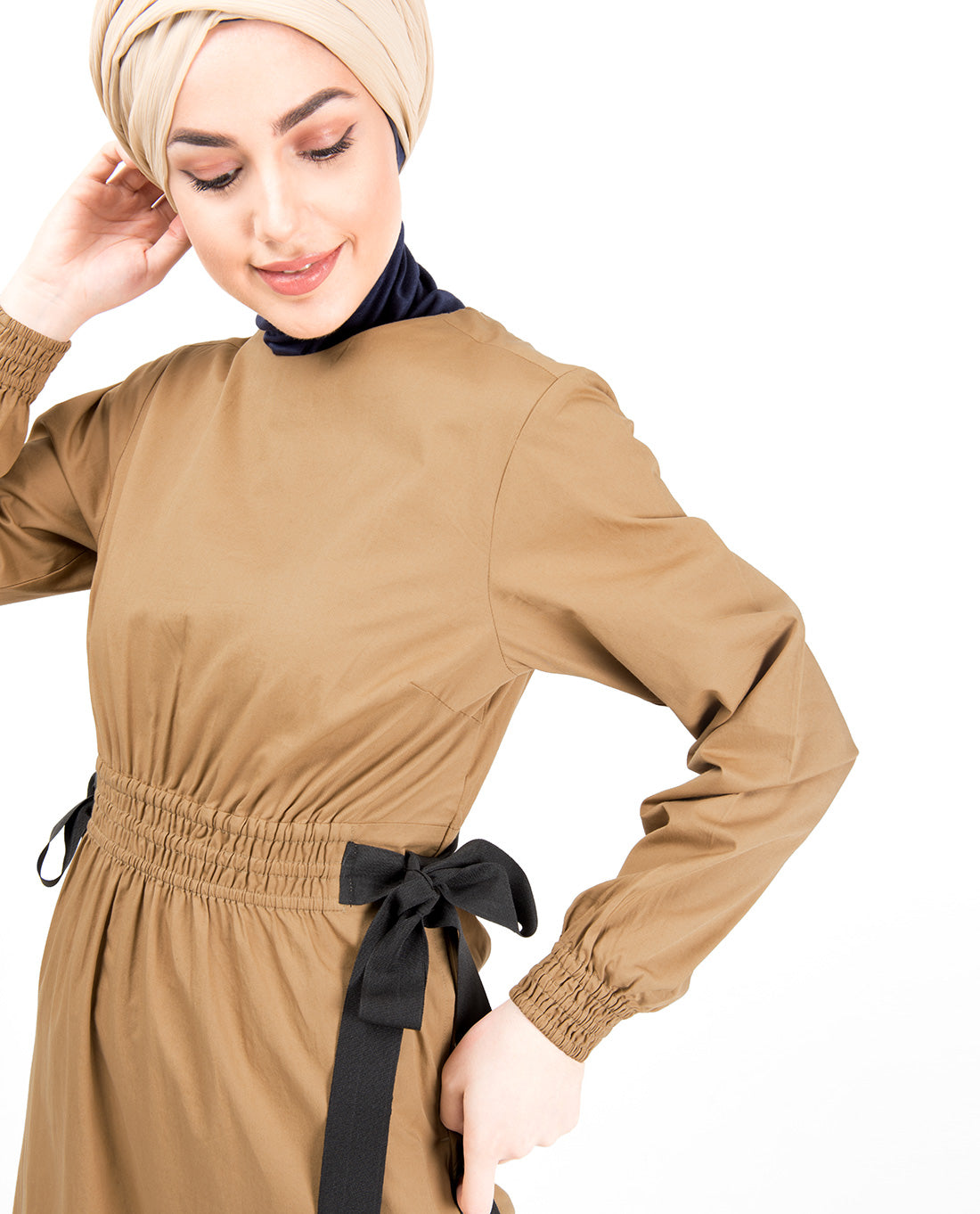 Shirring Elastic Belt Abaya