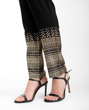 Gold Print Black Trouser