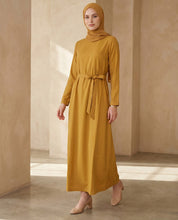 Classic Mustard Elegance Abaya