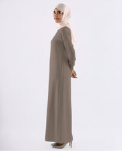 Rayon Full Sleeve Slip Dress - Steeple Grey