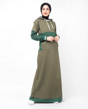 Khaki Casual Hooded Jilbab