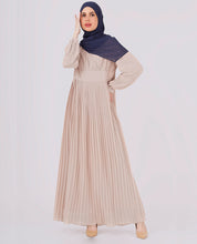 Dusty Peach Pleated Abaya