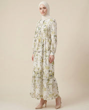 Chiffon Pastel Floral Abaya