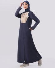 Midnight Blue Full Front Open Jilbab