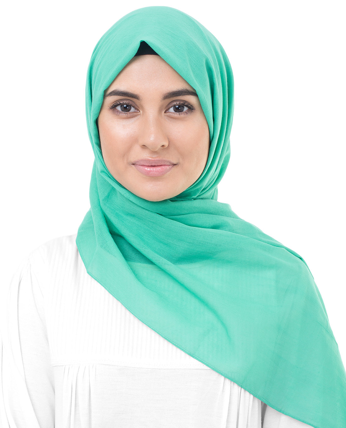 Vivid Green Cotton Voile Scarf