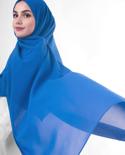 Princess Blue Cotton Voile Scarf