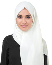 Bright White Poly Georgette Scarf