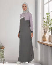 Urban Grey Contrast Color Jilbab