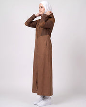 Dual Brown Detachable Hood Jilbab